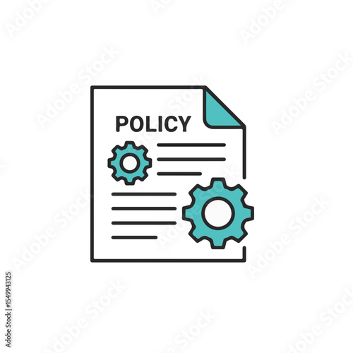 Policy Document with Gear Icons.