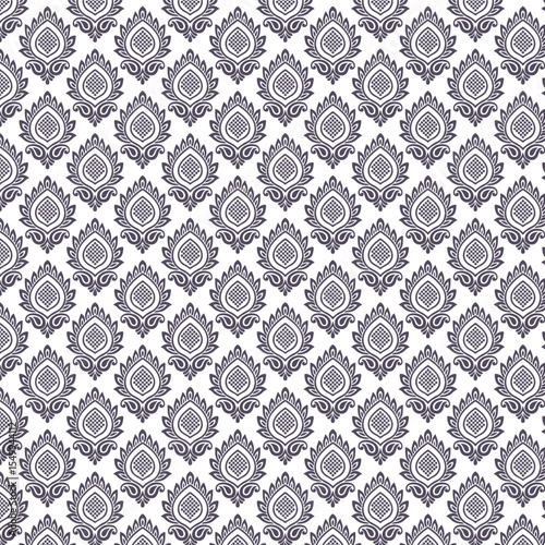 black and white seamless pattern  Elegant Damask Motif for Textile and Decorative Applications