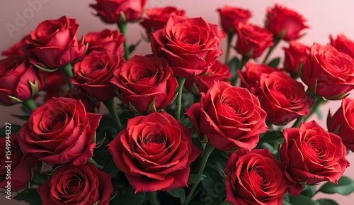 bunch of red roses