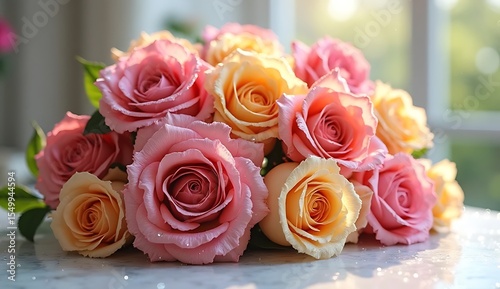 bouquet of pink roses