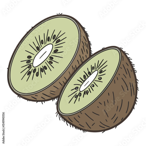 kiwi with white background vector design
