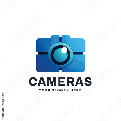 Photo camera lens icon design for digital photography symbol