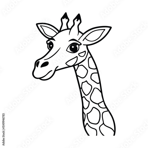 giraffe neck pattern line art illustration