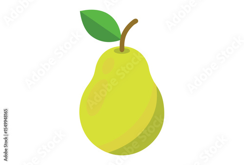 Pear fruit vector illustration in flat style clipart healthy food design element isolated