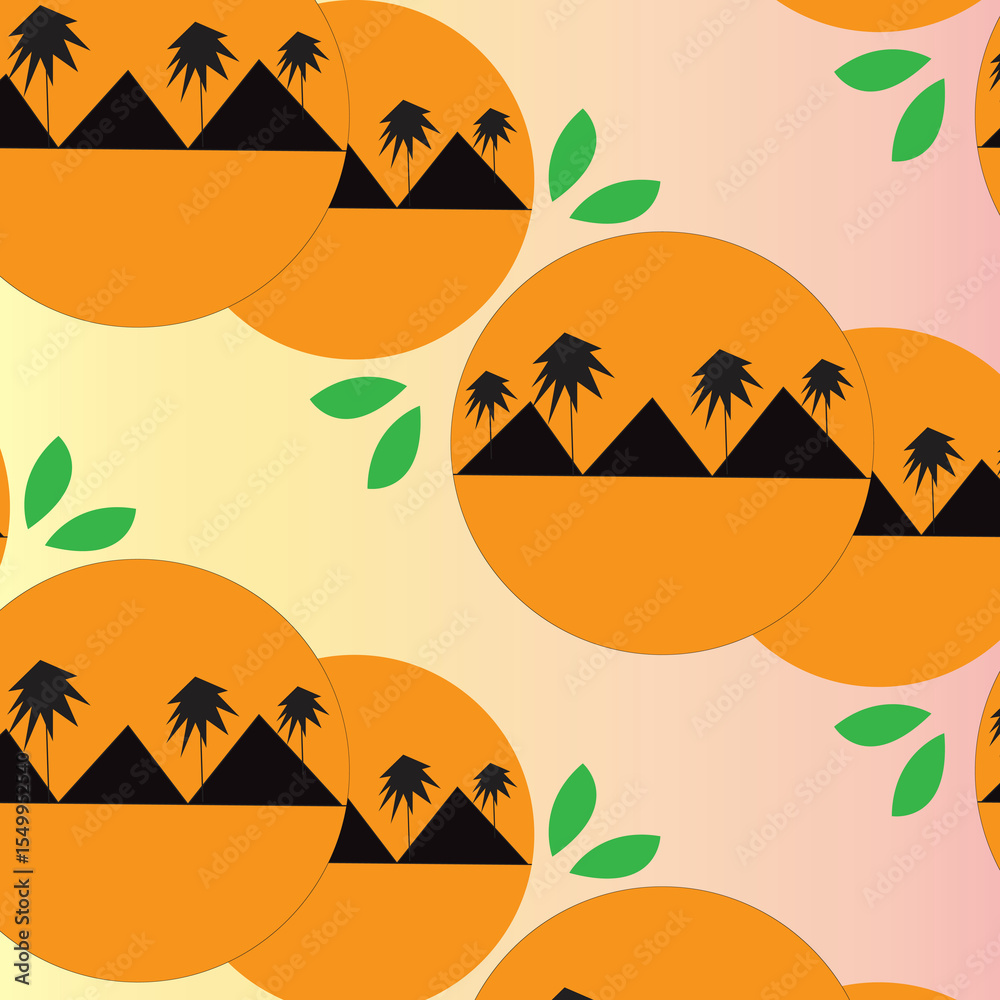 Obraz premium seamless pattern with a beach and sea