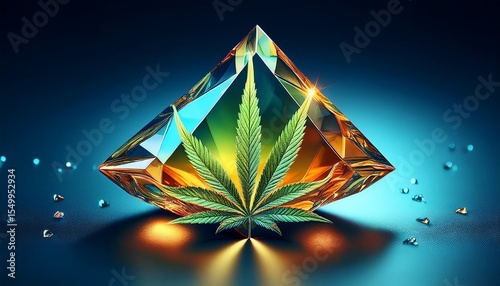 thca cannabis live resin diamonds on dark blue background