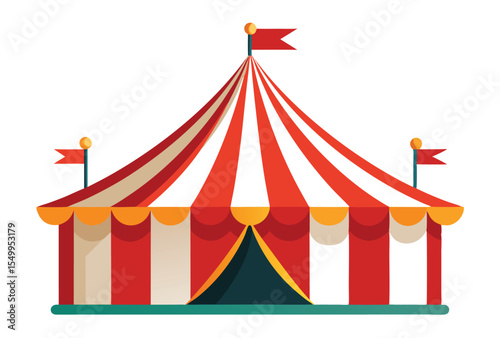 circus tent vector elements icon line art circus tent illustration.