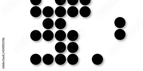 Black tiles wall. round marble textures, ball tiles. Top view pavement circle block black texture with seamless patterns floor background. Air Bubble wrap texture background. Textured Background.