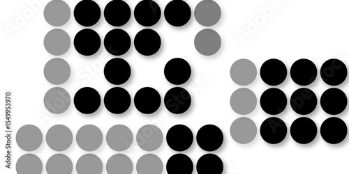 Black tiles wall. round marble textures, ball tiles. Top view pavement circle block black texture with seamless patterns floor background. Air Bubble wrap texture background. Textured Background.