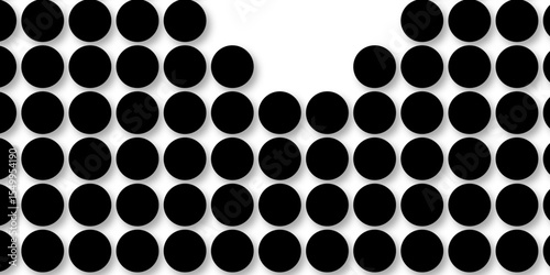 Black tiles wall. round marble textures, ball tiles. Top view pavement circle block black texture with seamless patterns floor background. Air Bubble wrap texture background. Textured Background.