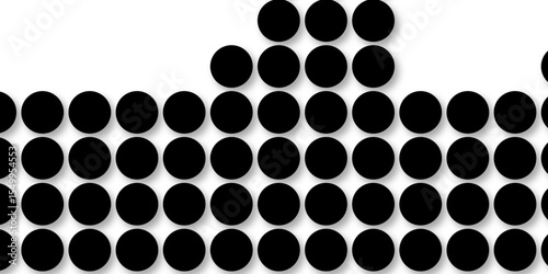 Black tiles wall. round marble textures, ball tiles. Top view pavement circle block black texture with seamless patterns floor background. Air Bubble wrap texture background. Textured Background.