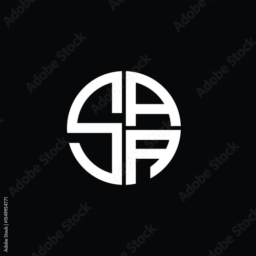 SAA logo SAA icon SAA monogram SAA letter minimalist Circle flat Unique modern abstract logo design.