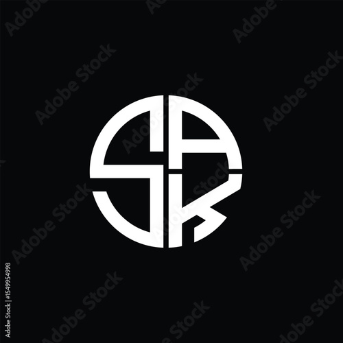 SAK logo SAK icon SAK monogram SAK letter minimalist Circle flat Unique modern abstract logo design.
