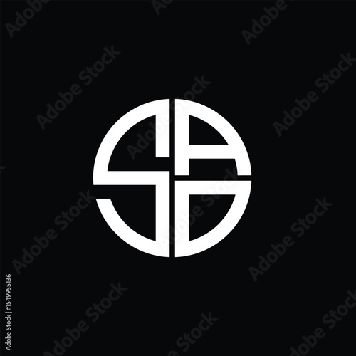 SAO logo SAO icon SAO monogram SAO letter minimalist Circle flat Unique modern abstract logo design.