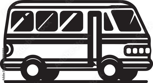 Silhouette Vintage Mini School Bus