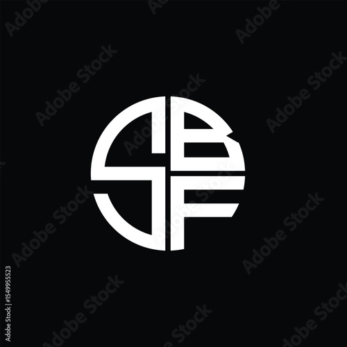 SBF logo SBF icon SBF monogram SBF letter minimalist Circle flat Unique modern abstract logo design.