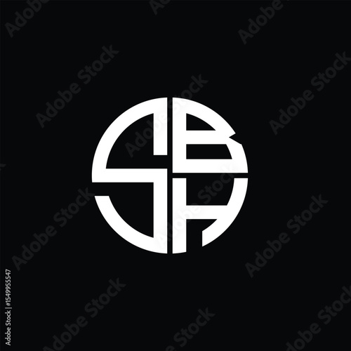 SBH logo SBH icon SBH monogram SBH letter minimalist Circle flat Unique modern abstract logo design.