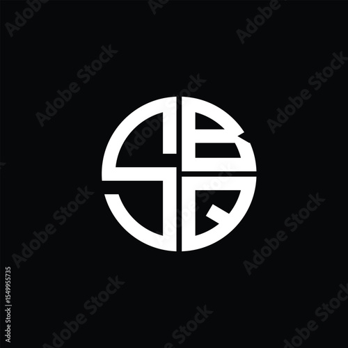 SBQ logo SBQ icon SBQ monogram SBQ letter minimalist Circle flat Unique modern abstract logo design.