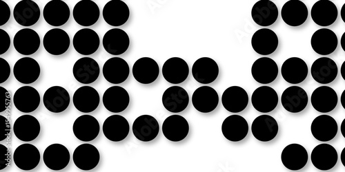 Black tiles wall. round marble textures, ball tiles. Top view pavement circle block black texture with seamless patterns floor background. Air Bubble wrap texture background. Textured Background.