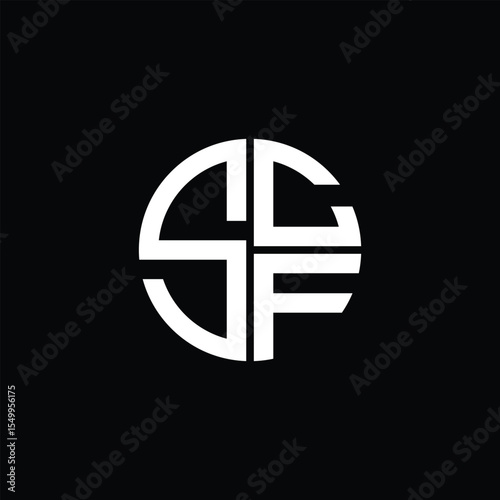 SCF logo SCF icon SCF monogram SCF letter minimalist Circle flat Unique modern abstract logo design.