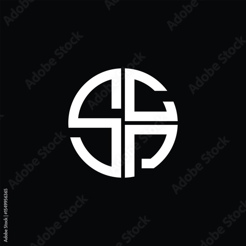 SCP logo SCP icon SCP monogram SCP letter minimalist Circle flat Unique modern abstract logo design.