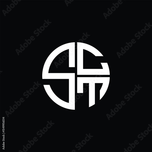 SCT logo SCT icon SCT monogram SCT letter minimalist Circle flat Unique modern abstract logo design.