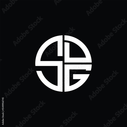 SDG logo SDG icon SDG monogram SDG letter minimalist Circle flat Unique modern abstract logo design.