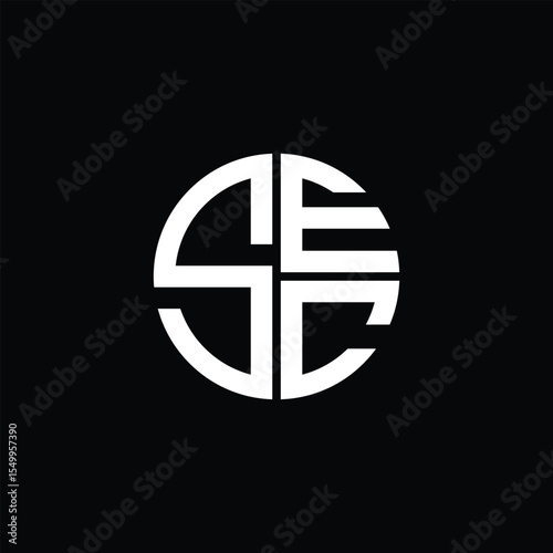 SEC logo SEC icon SEC monogram SEC letter minimalist Circle flat Unique modern abstract logo design.