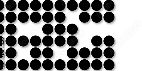 Black tiles wall. round marble textures, ball tiles. Top view pavement circle block black texture with seamless patterns floor background. Air Bubble wrap texture background. Textured Background.