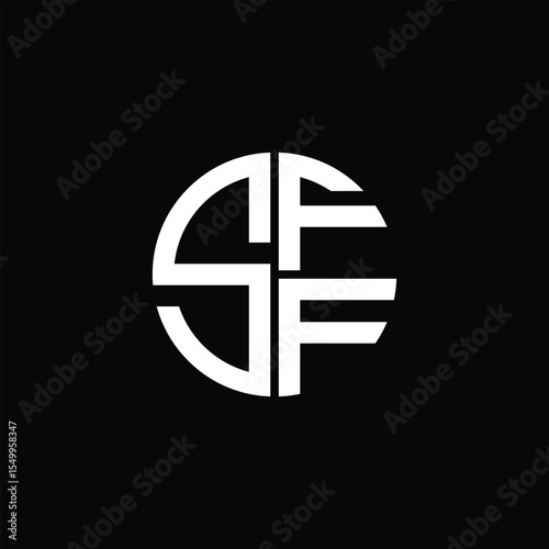 SFF logo SFF icon SFF monogram SFF letter minimalist Circle flat Unique modern abstract logo design.