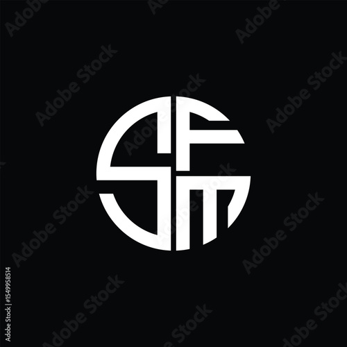 SFM logo SFM icon SFM monogram SFM letter minimalist Circle flat Unique modern abstract logo design.