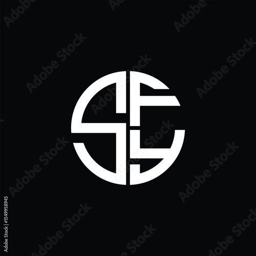 SFY logo SFY icon SFY monogram SFY letter minimalist Circle flat Unique modern abstract logo design.