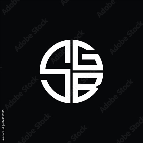 SGB logo SGB icon SGB monogram SGB letter minimalist Circle flat Unique modern abstract logo design.