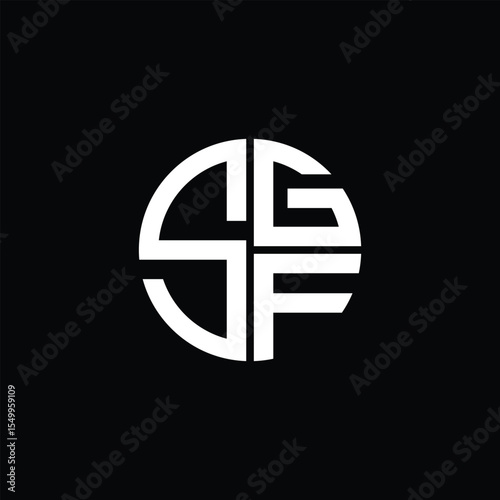SGF logo SGF icon SGF monogram SGF letter minimalist Circle flat Unique modern abstract logo design.