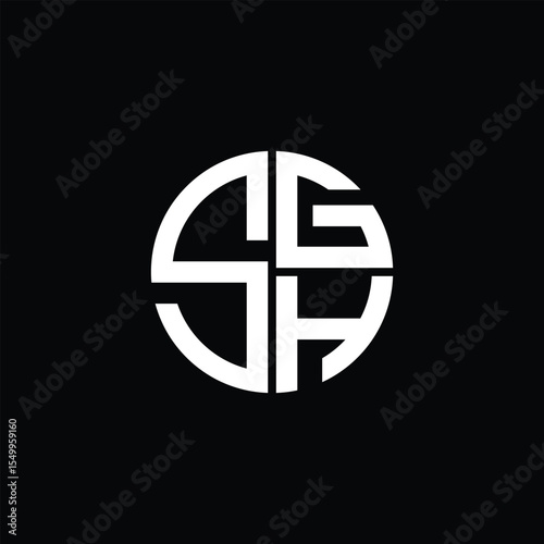 SGH logo SGH icon SGH monogram SGH letter minimalist Circle flat Unique modern abstract logo design.