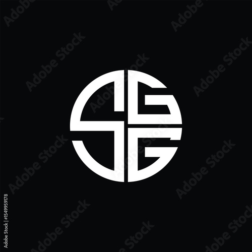 SGG logo SGG icon SGG monogram SGG letter minimalist Circle flat Unique modern abstract logo design.