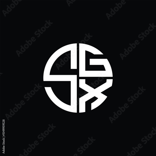 SGX logo SGX icon SGX monogram SGX letter minimalist Circle flat Unique modern abstract logo design.