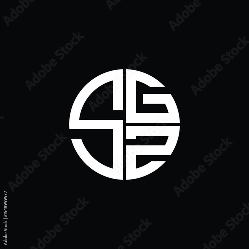 SGZ logo SGZ icon SGZ monogram SGZ letter minimalist Circle flat Unique modern abstract logo design.