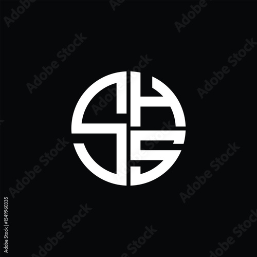 SHS logo SHS icon SHS monogram SHS letter minimalist Circle flat Unique modern abstract logo design.