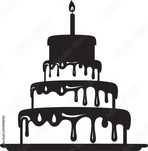 Silhouette Yammy Birthday Cake