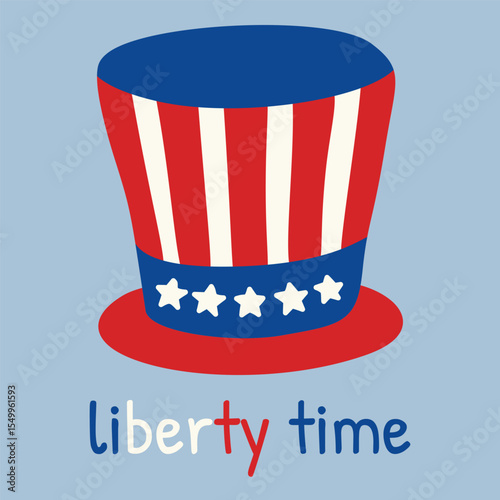 Uncle Sam hat cartoon doodle