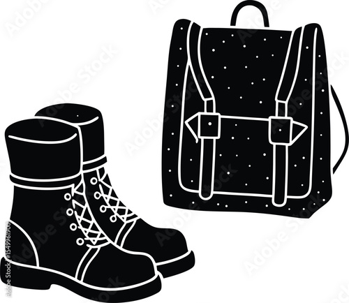 black and white winter boots