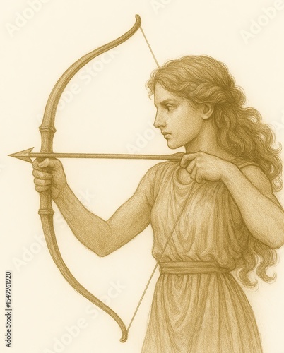 射手座の象徴イラスト｜Sagittarius Zodiac Sign Illustration	
