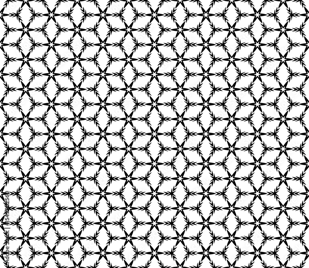 Fototapeta premium Black and white seamless abstract pattern. Background and backdrop. Grayscale ornamental design.