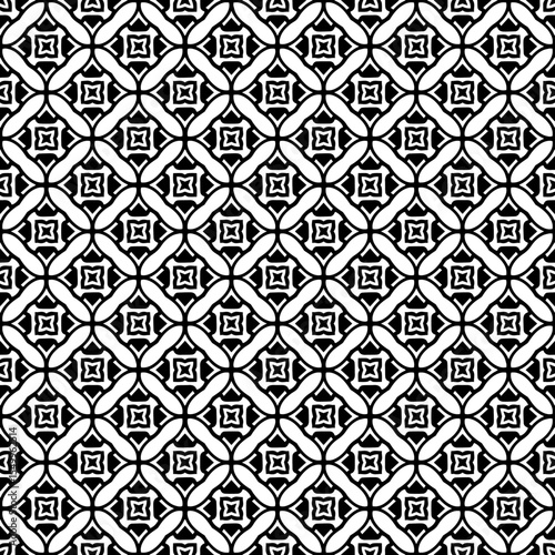 Black and white seamless abstract pattern. Background and backdrop. Grayscale ornamental design.