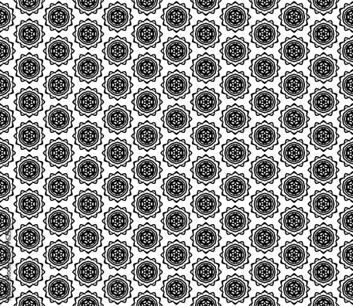 Black and white seamless abstract pattern. Background and backdrop. Grayscale ornamental design.
