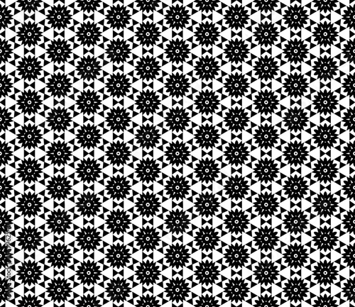 Black and white seamless abstract pattern. Background and backdrop. Grayscale ornamental design.