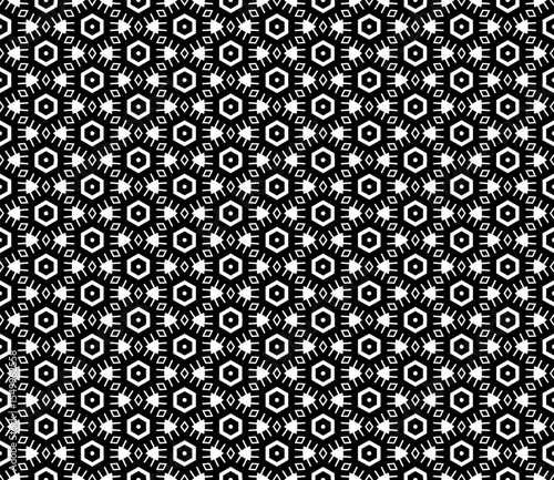 Black and white seamless abstract pattern. Background and backdrop. Grayscale ornamental design.