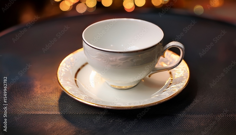 Fototapeta premium elegant white cup with a saucer