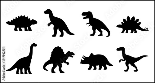 Dinosaur Silhouette Icons